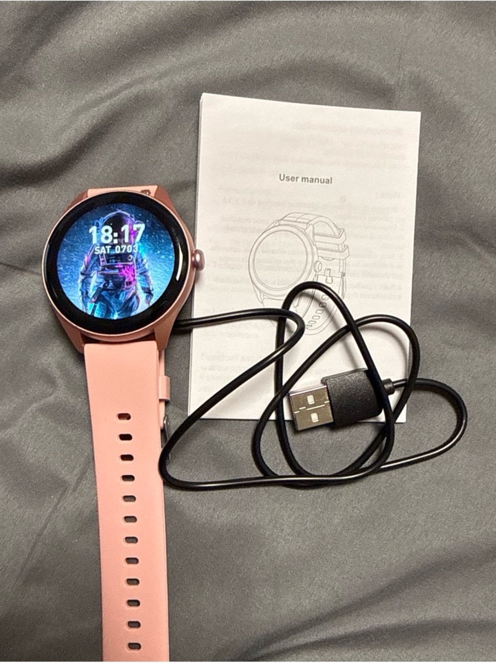 Pink smart watch- new
